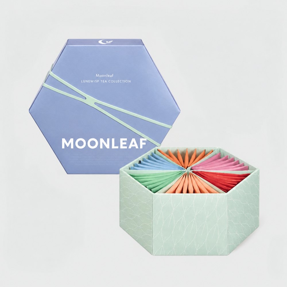 Pink Hexagon Shaped Box with Ribbon