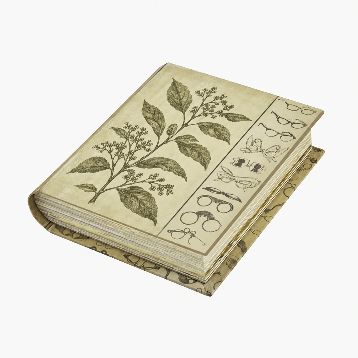Brown Vintage Book Style Box with Dividers