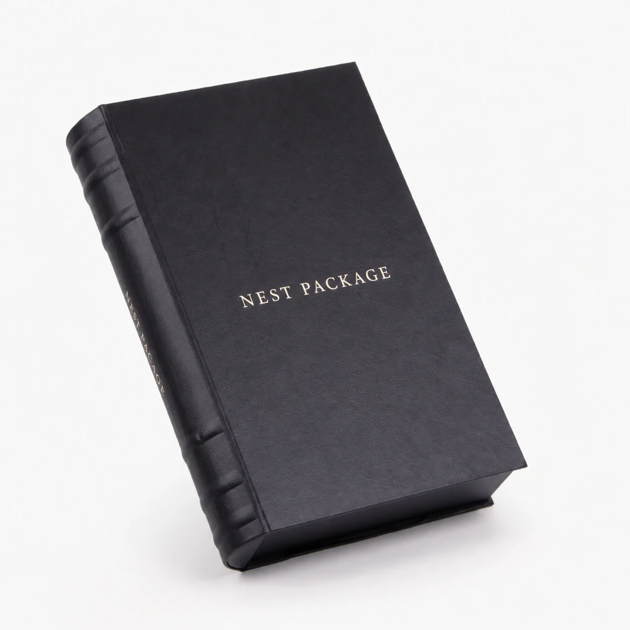 Custom Book Style Box with Gold Logo