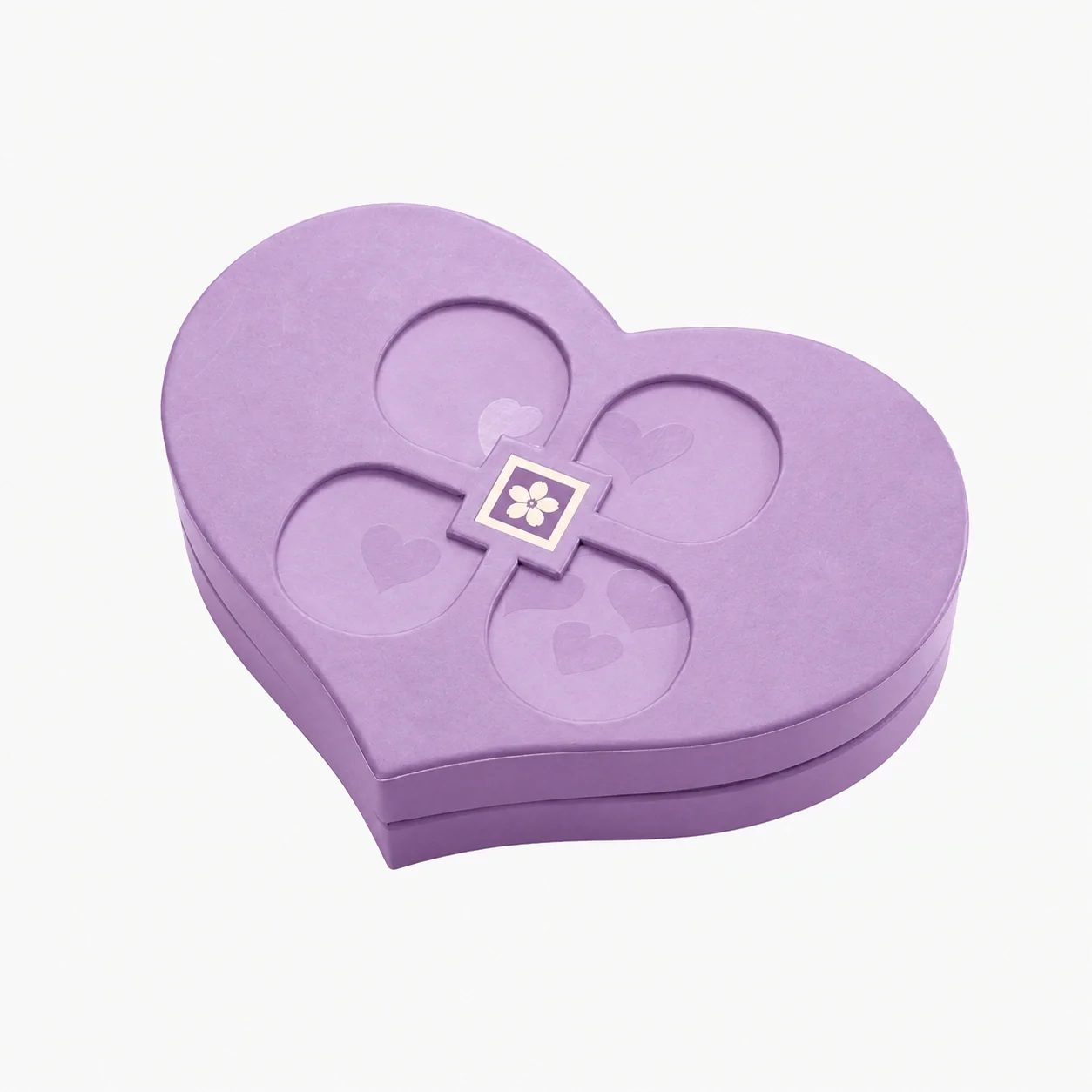 Pink Heart Shaped Box with Debossing