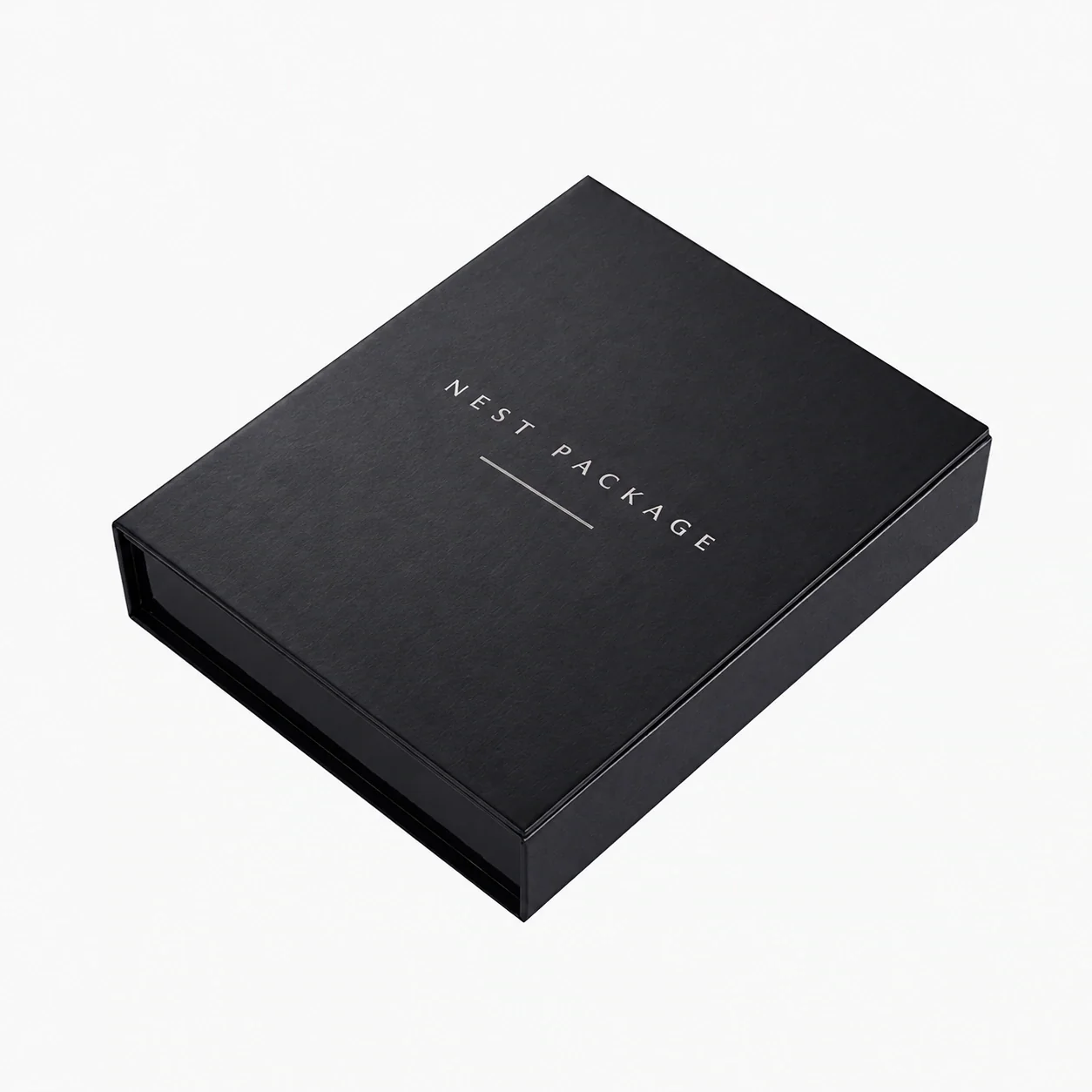 Soft Touch Black Embossed Cigar Box