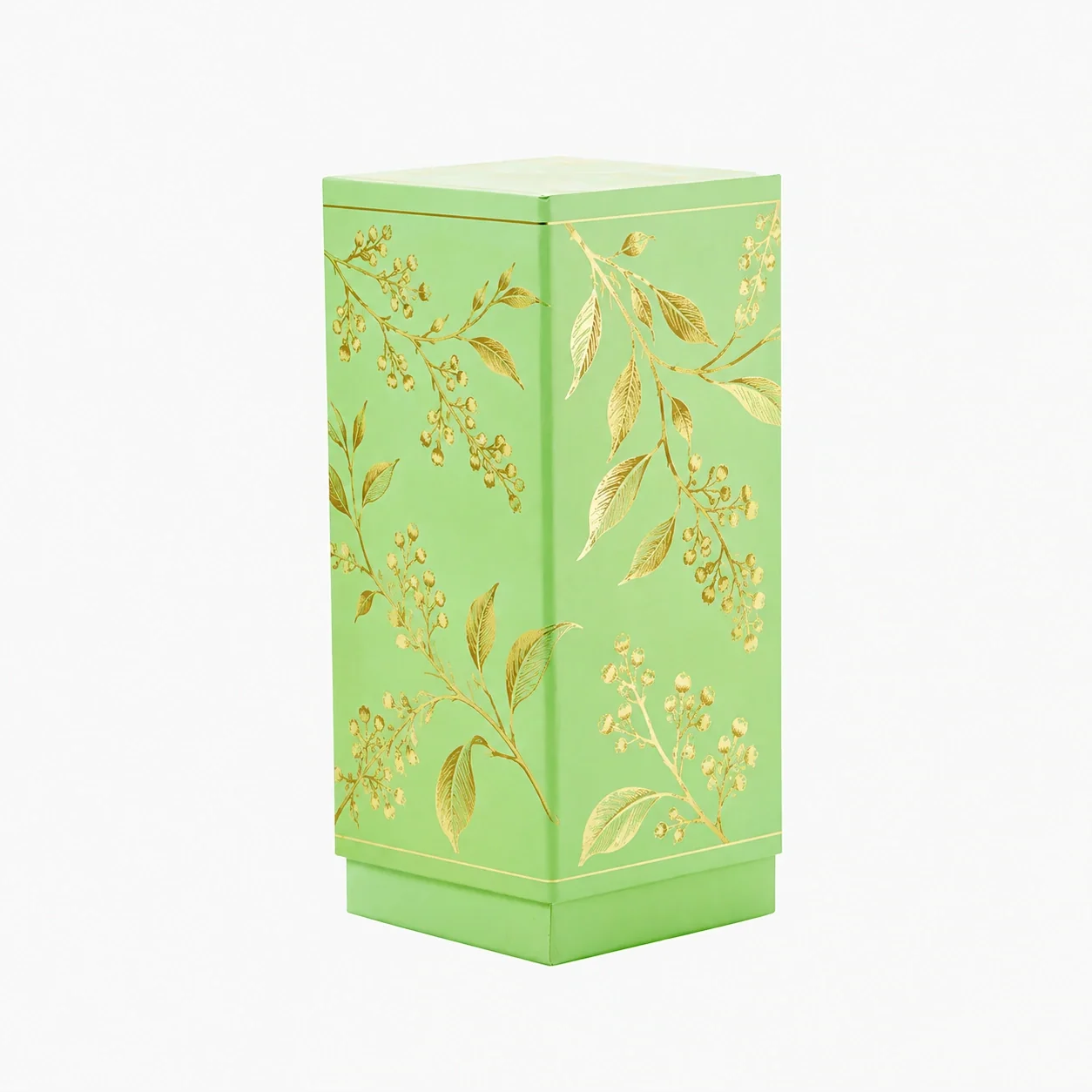 Gold Foil Aroma Box with Partial Lid