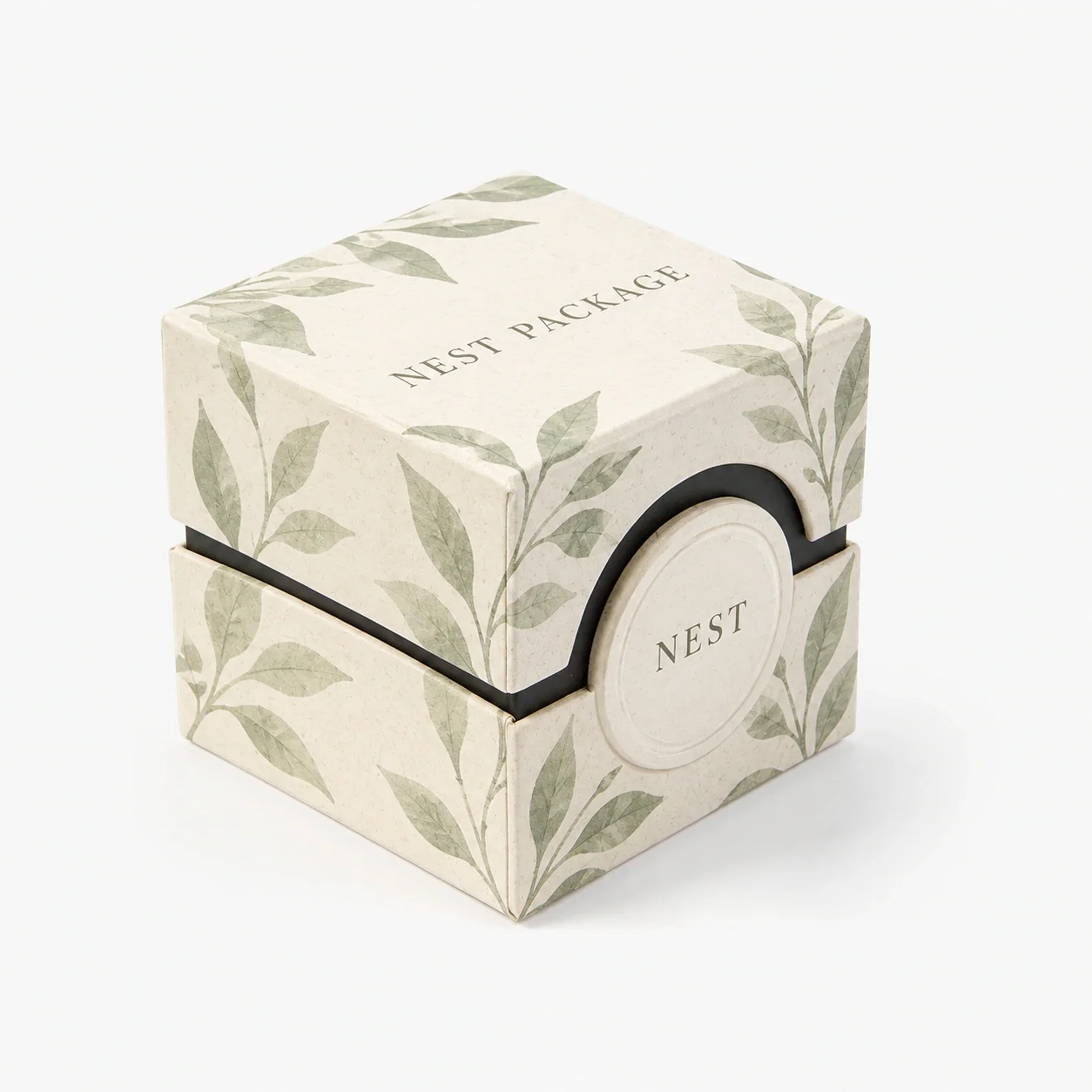 Grey Cannabis Box with Gold Foil Logo