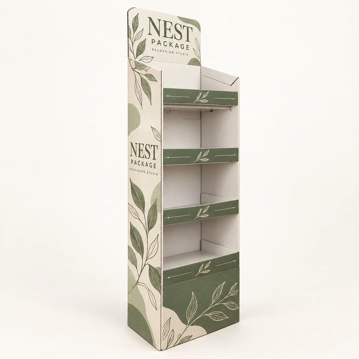 Custom Orange Four-Shelf Display