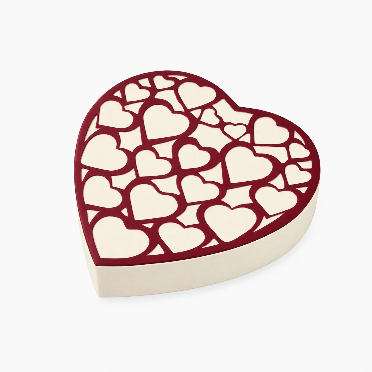 Custom Heart Shaped Box With Heart Overlay