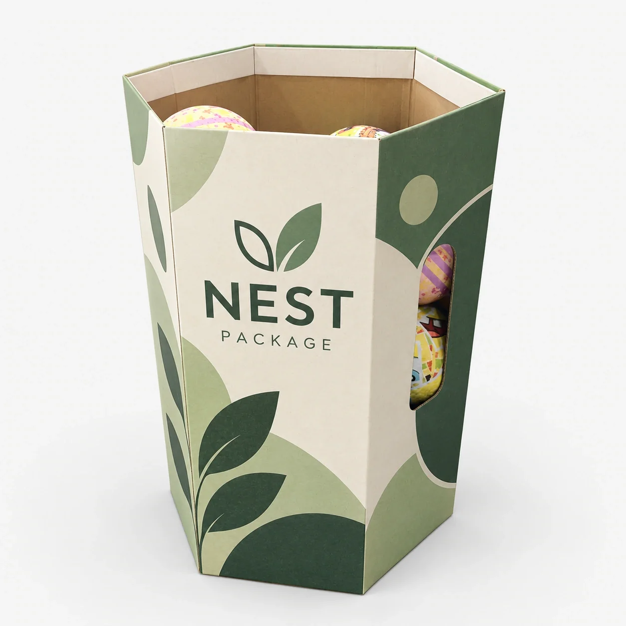 Mint Green Hexagonal Dump Bin Display