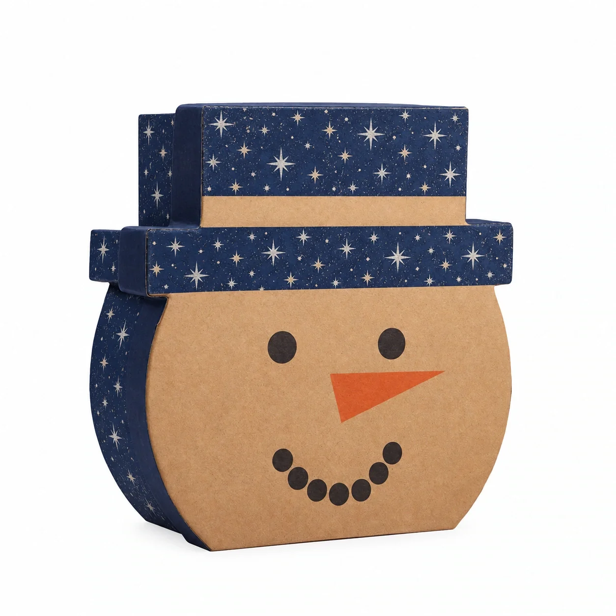 Maroon Holiday Snowman Box