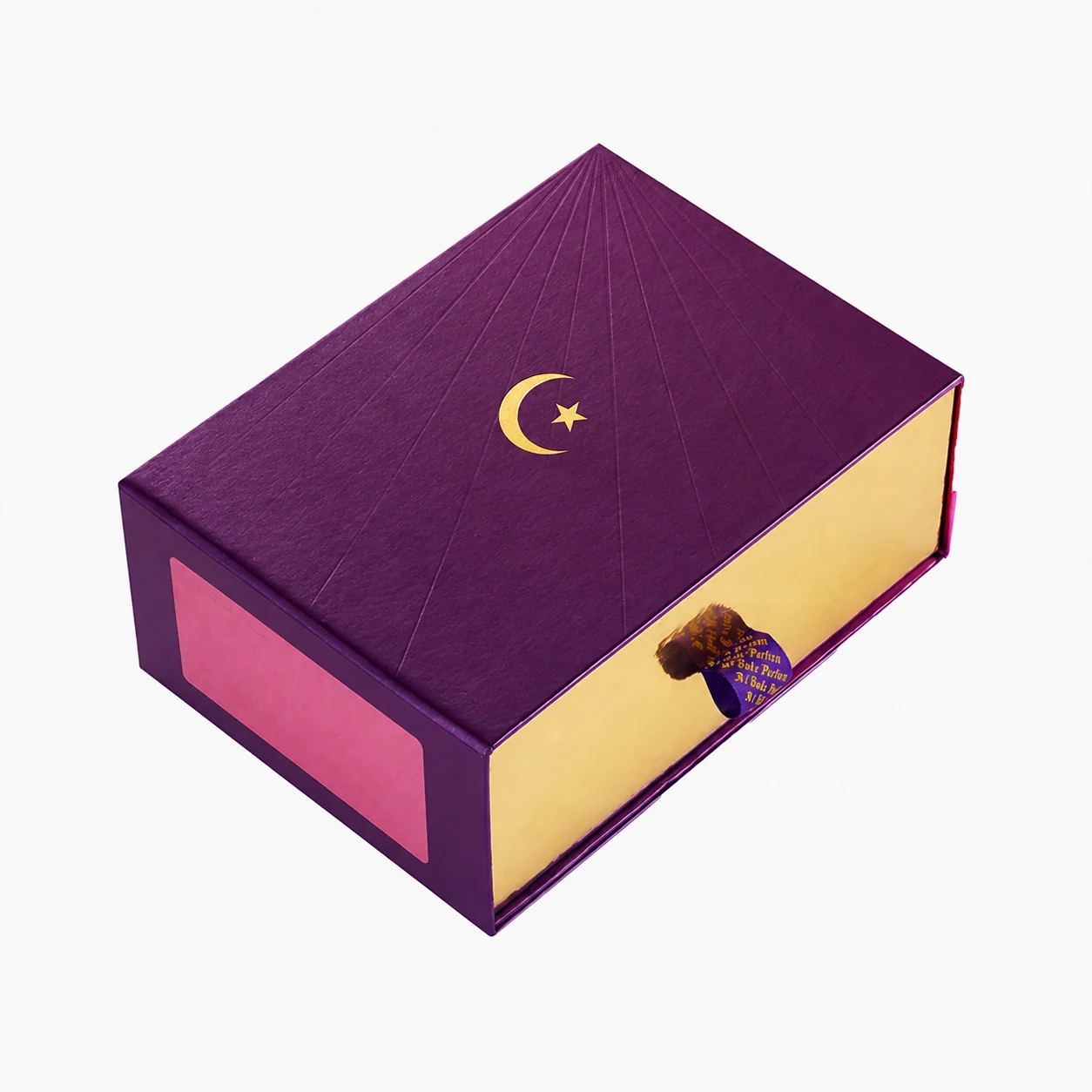Purple Perfume Drawer Box with Blister Insert