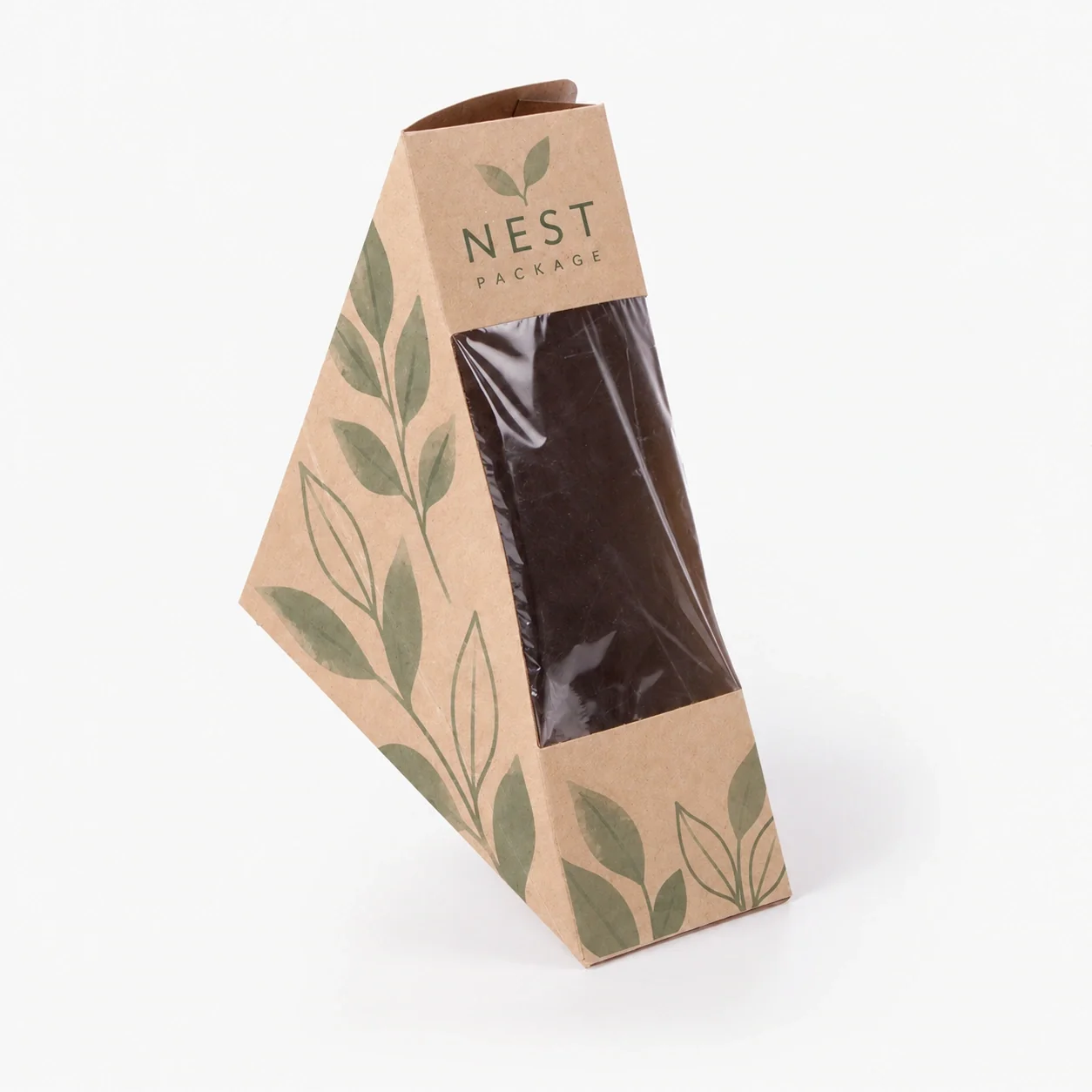 Custom Printed Single Sandwich To Go Box with Window