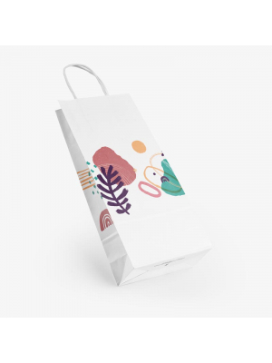 Paper Wine bottle bags with handles