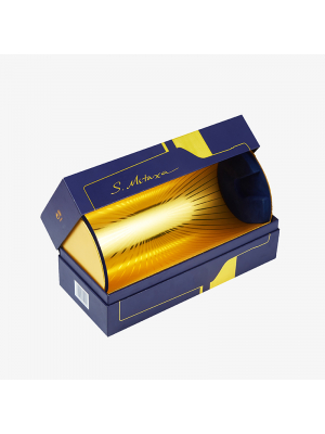 Gold Foil Liquor Hinged Box with Insert