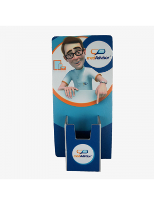 Blue Single Pocket Pamphlet Display