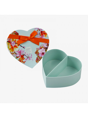 Flower Heart Shaped with Ribbon