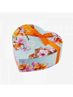 Flower Heart Shaped with Ribbon