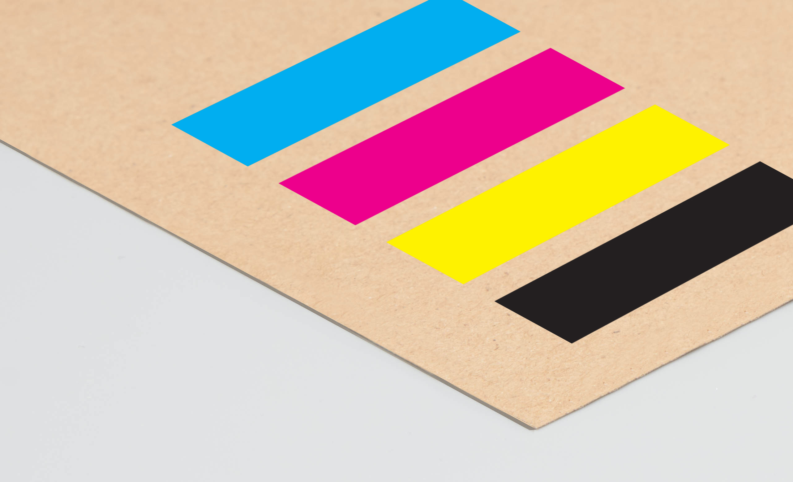 Colors on Kraft with White Ink Behind