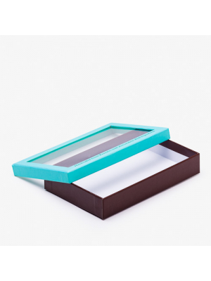 Cyan Remedy Box with Partial Lid and Window