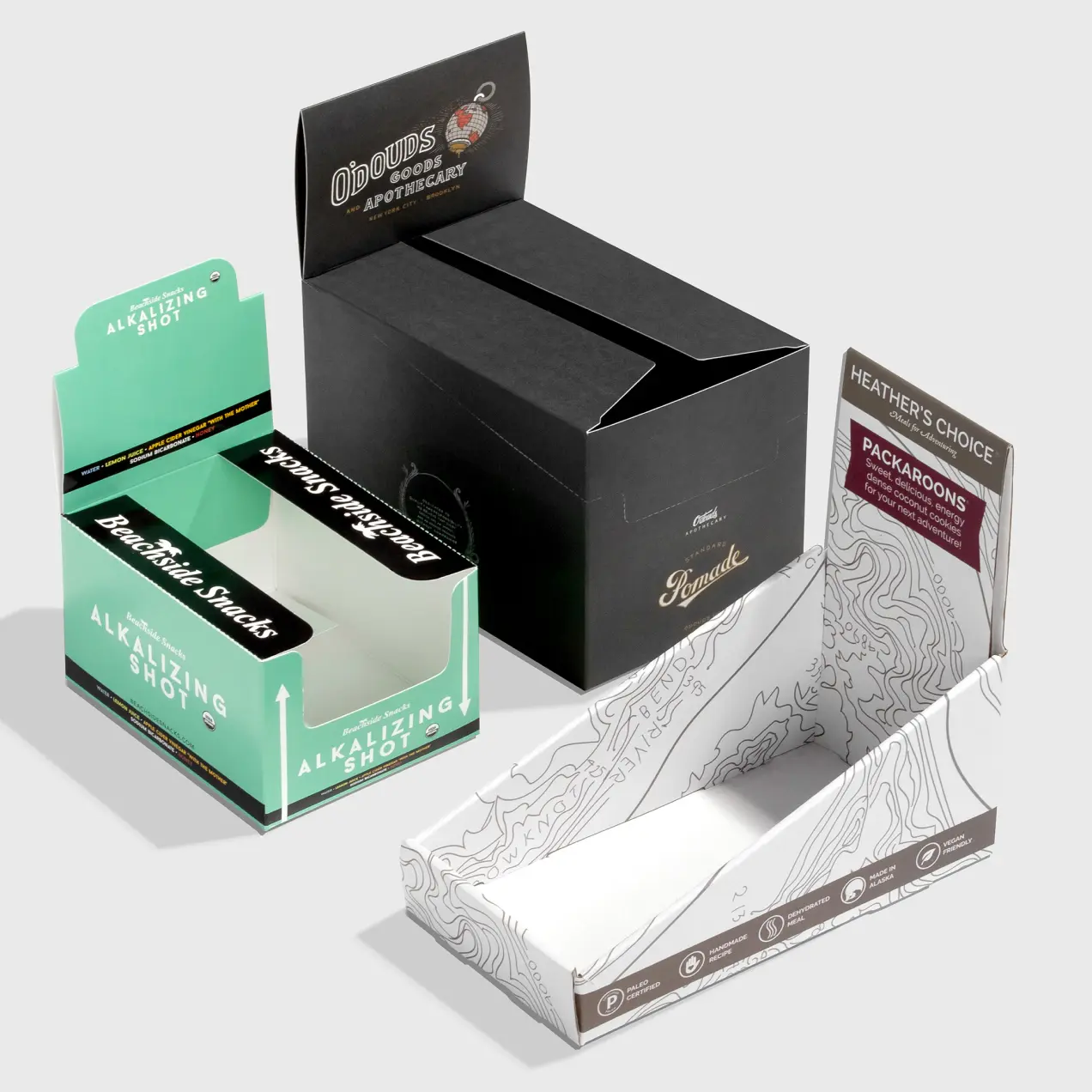 custom printed and size display packaging solutions