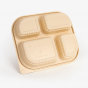Cornstarch Compartment Take-Out Container with Sleeve