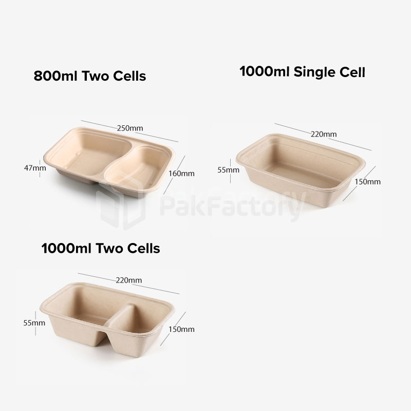 Sugarcane Take-Out Container with Sleeve
