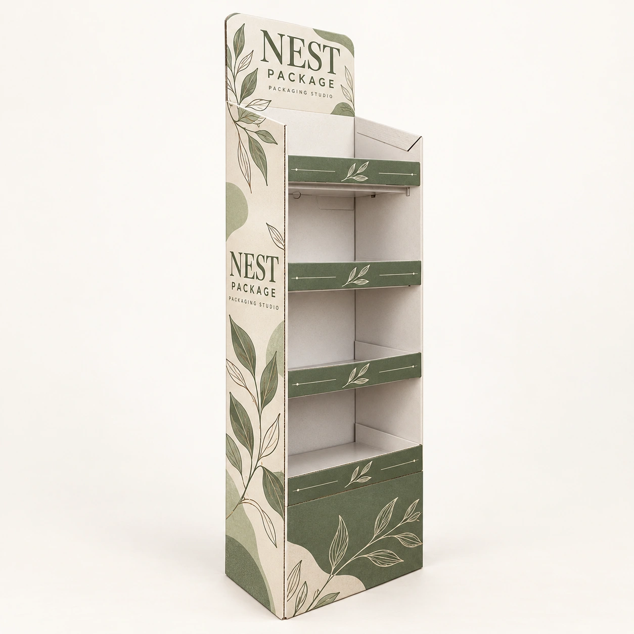 Orange Four-Shelf Display