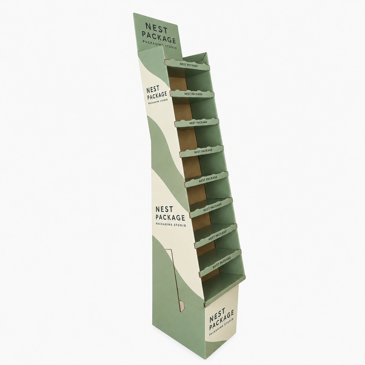 Blue Nine-Shelf Display
