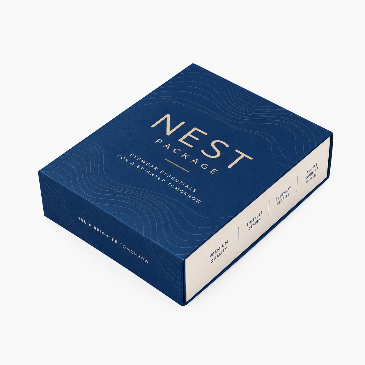 Collapsible Blue Sunglasses Box