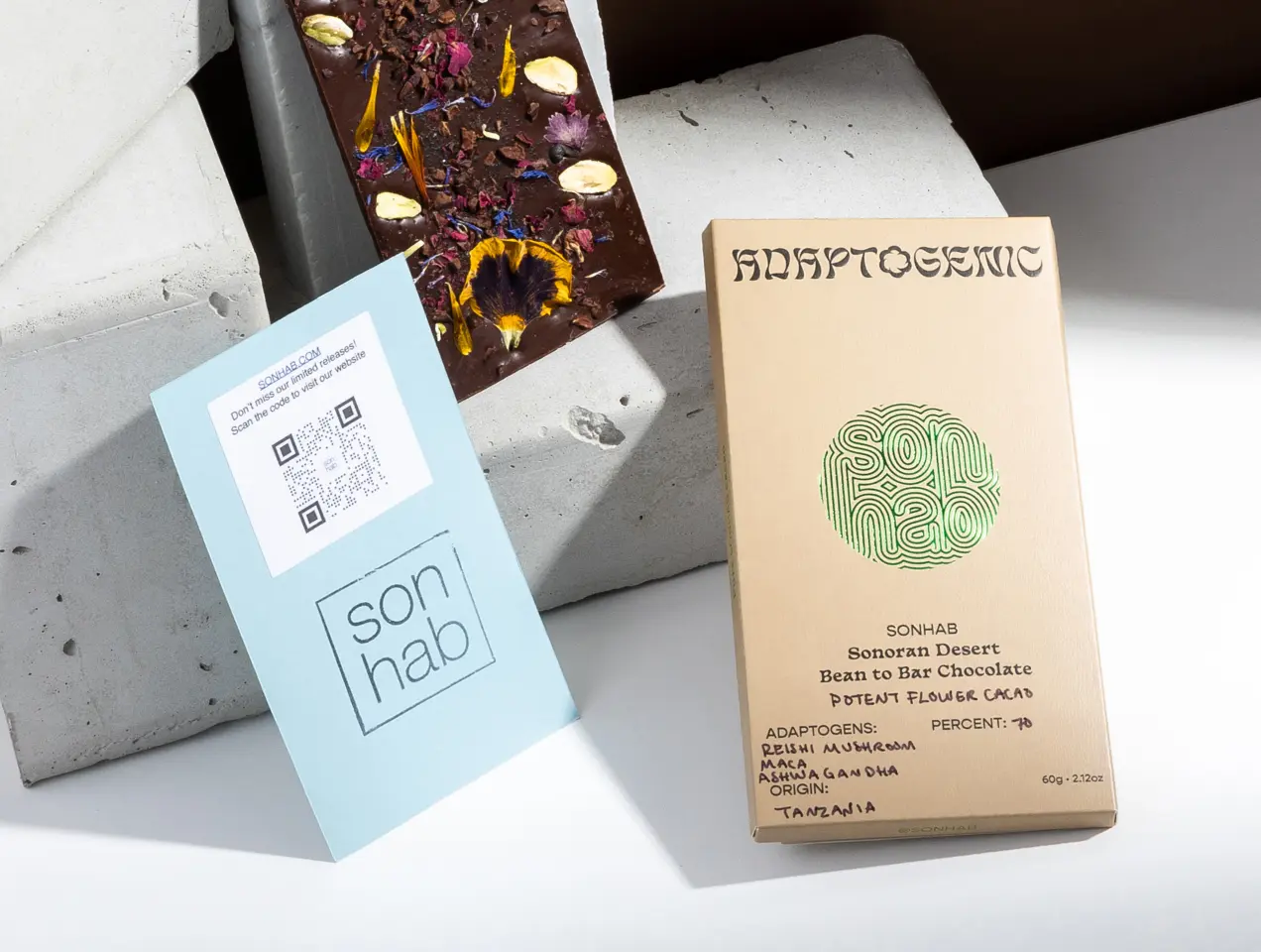Chocolate packaging with printed brand artwork