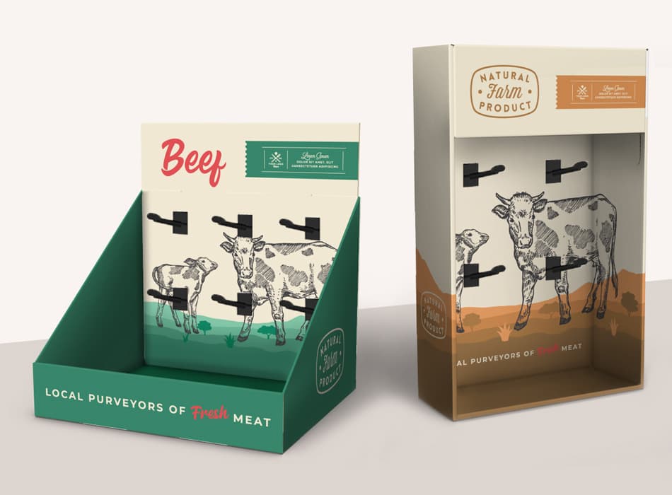 Corrugated Peg Hook Displays packaging examples