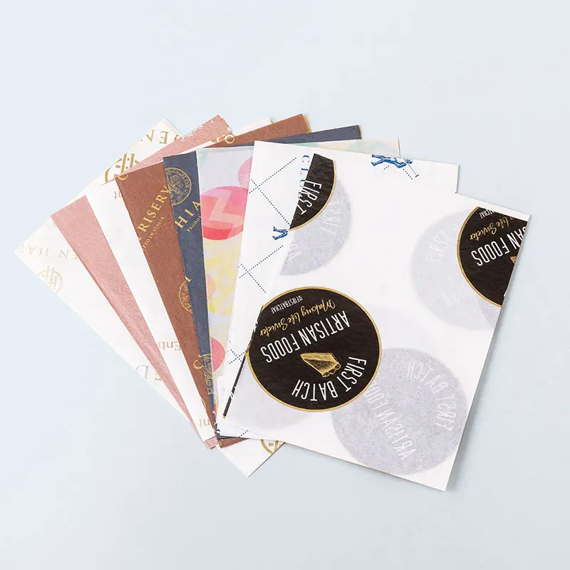 Printed tissue paper sheets